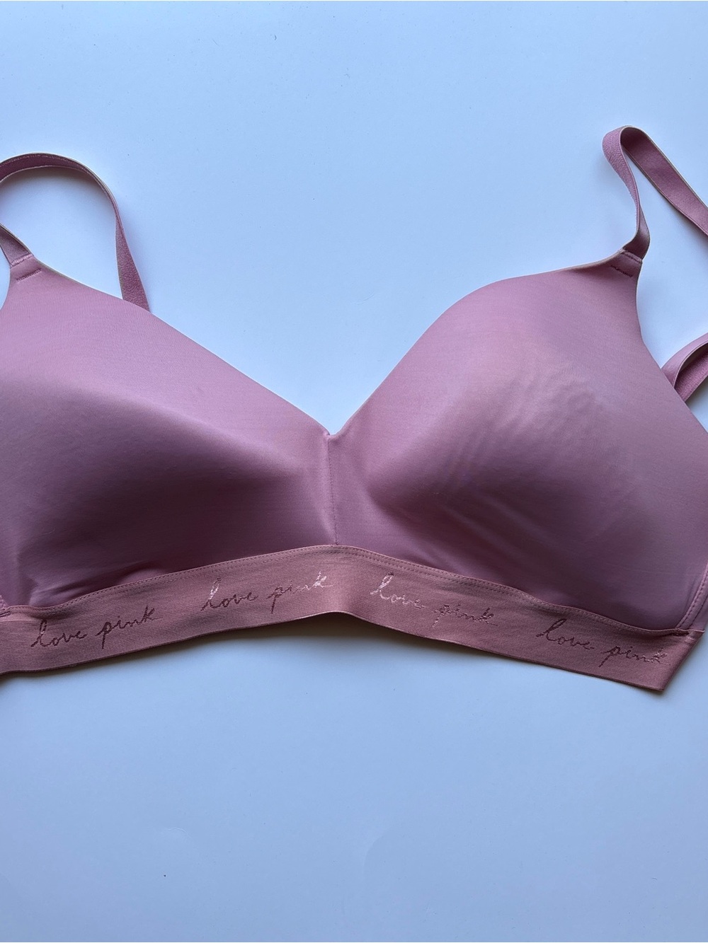 Victoria's Secret Love Pink Dusty Rose Wireless Bra